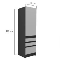 Bucatarie FOLLOW dulap inalt DL 60-207 3S FRONT PAL  0164 / decor Gri